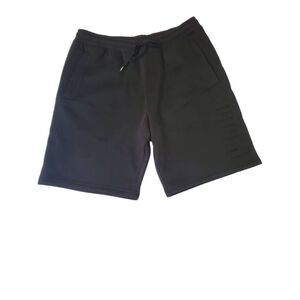 Puma Men's Vertical Embossed Logo Fleece Sweat Shorts Black Large